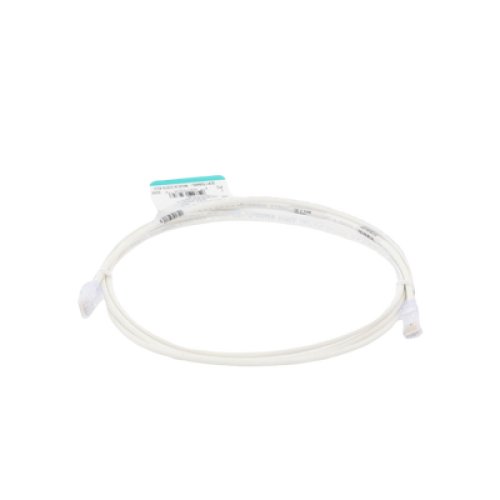 Cable de Parcheo TX6, UTP Cat6, Diámetro Reducido (28AWG), Color Blanco Mate, 2.13 Metros (7 Pies)