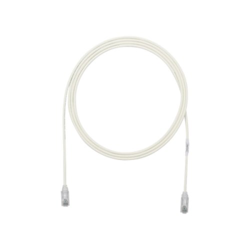 Cable de Parcheo TX6, UTP Cat6, Diámetro Reducido (28AWG), Color Blanco Mate, 2.13 Metros (7 Pies)