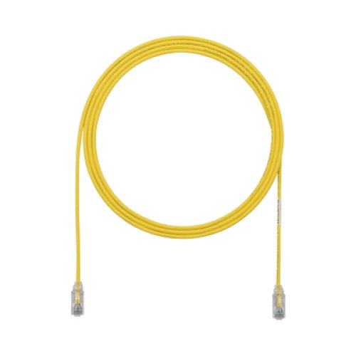 Cable de Parcheo TX6, UTP Cat6, Diámetro Reducido (28AWG), Color Amarillo, 2.13 Metros (7 Pies)