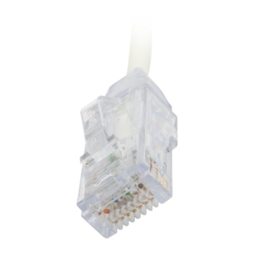Cable de Parcheo TX6, UTP Cat6, Diámetro Reducido (28AWG), Color Blanco, 20.32 cm (8 Pulgadas)