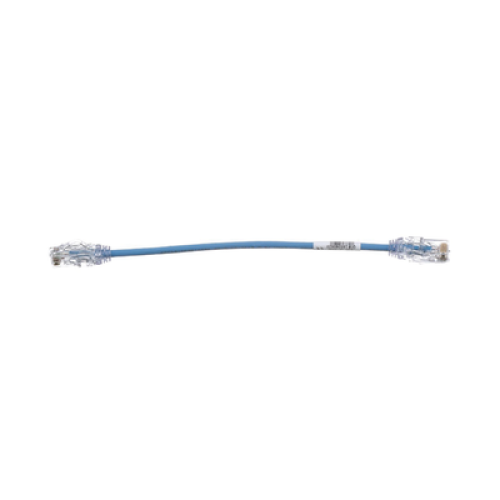 Cable de Parcheo TX6, UTP Cat6, Diámetro Reducido (28AWG), Color Azul, 20.2 cm (8 Pulgadas)