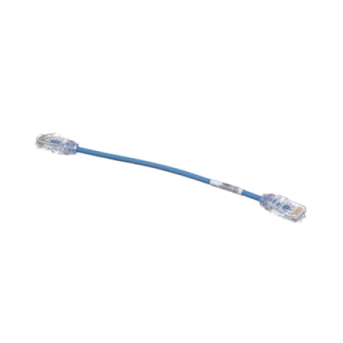 Cable de Parcheo TX6, UTP Cat6, Diámetro Reducido (28AWG), Color Azul, 20.2 cm (8 Pulgadas)
