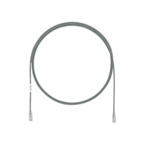 Cable de Parcheo UTP Cat6A, CM/LSZH, Diámetro Reducido (28AWG), Color Gris, 0.30 Metros (1 Pie)