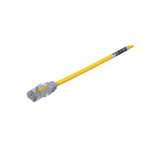 Cable de Parcheo UTP, Cat6A, 24 AWG, CM, Color Amarillo, 6.71 Metros (22 Pies)