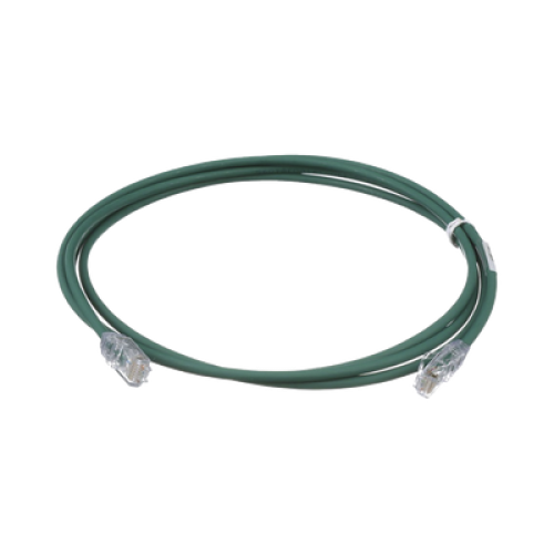 Cable de Parcheo UTP Cat6A, CM/LSZH, Diámetro Reducido (28AWG), Color Verde, 0.91 Metros (3 Pies) Cable de Parcheo UTP Cat6A, CM/LSZH, Diámetro Reducido (28AWG), Color Verde, 0.91 Metros (3 Pies)