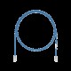 Cable de Parcheo UTP Cat6A, CM/LSZH, Diámetro Reducido (28AWG), Color Azul, 3 Metros (9.84 Pies).