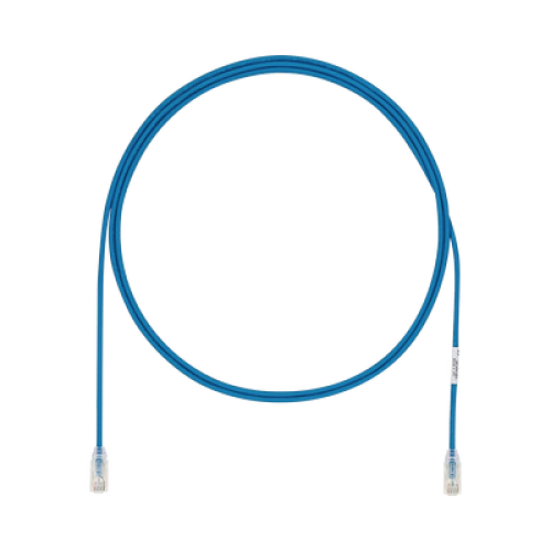 Cable de Parcheo UTP Cat6A, CM/LSZH, Diámetro Reducido (28AWG), Color Azul, 15.24 Metros (50 Pies)