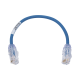 Cable de Parcheo UTP, Cat6A, Diámetro Reducido (28 AWG), CM/LSZH, Color Azul, 20.3 cm (8 pulgadas)