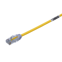 Cable de Parcheo UTP, Cat6A, Diámetro Reducido (28 AWG), CM/LSZH, Color Amarillo, 20.3 cm (8 Pulgadas)