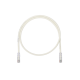 Cable de Parcheo UTP, Cat6A, 24 AWG, CM, Color Blanco, 0.3 Metros (1 Pie)