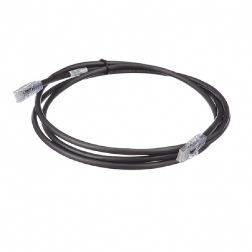 Cable de Parcheo UTP, Cat6A, 24 AWG, CM, Color Negro, 2.13 Metros (7 Pies)