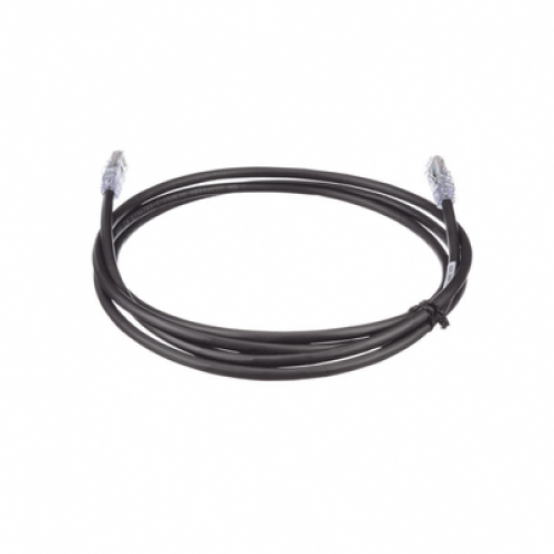 Cable de Parcheo UTP, Cat6A, 24 AWG, CM, Color Negro, 2.13 Metros (7 Pies)