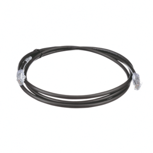 Cable de Parcheo UTP, Cat6A, 24 AWG, CM, Color Negro, 2.13 Metros (7 Pies)