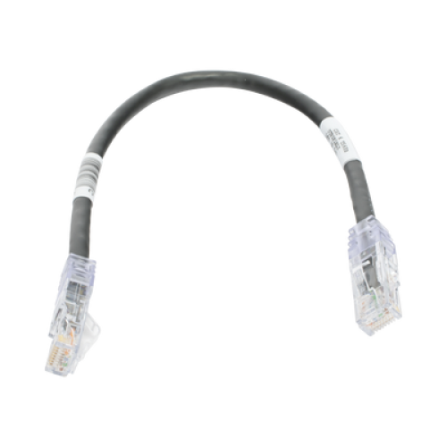 Cable de Parcheo TX6, UTP Cat6, 24 AWG, CM, Color Negro, 0.3 Metros (1 Pie)