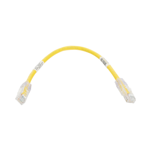 Cable de Parcheo TX6, UTP Cat6, 24 AWG, CM, Color Amarillo, 0.3 Metros (1 Pie)