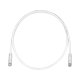 Cable de Parcheo TX6, UTP Cat6, 24 AWG, CM, Color Blanco Mate, 2.13 Metros (7 Pies)
