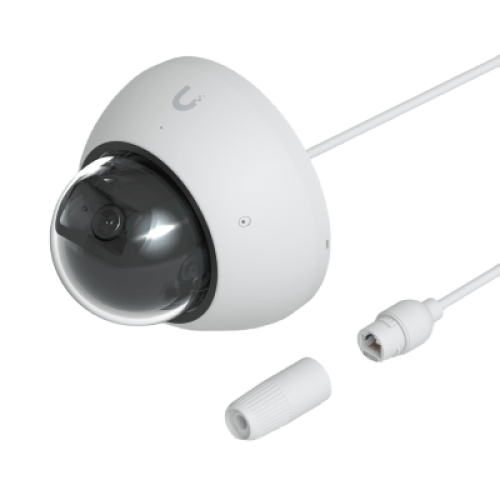 Cámara UniFi Protect G5 AI Dome Blanco, Para Interior o Exterior, 4K (8MPX), Ángulo 109.9°. Visión Nocturna IR Hasta 40m, Detecciones Inteligentes de Rostros y Placas, Audio Bidireccional, Protección IP66, Anti-Vandalismo