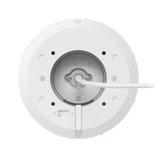 Cámara UniFi Protect Turret AI blanca / 4K(8MP) / Ángulo ultra-ancho 109.9 / Visión Nocturna IR 40 m / AI Avanzado: Reconocimiento de Rostros y Matrículas / LED para color en la noche / Micrófono 2 vías / ranura M