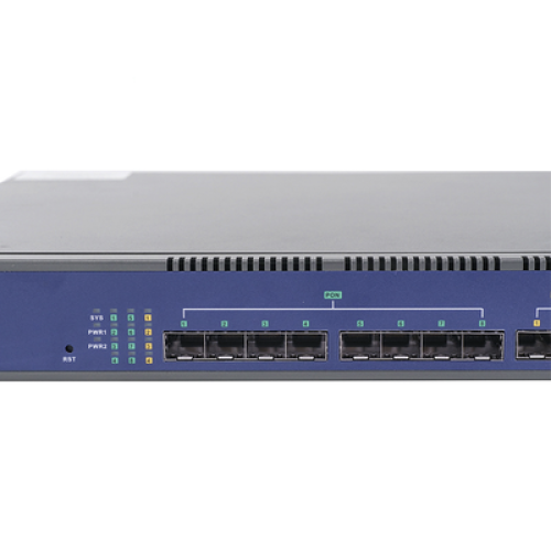 OLT de 8 puertos GPON con 8 puertos Uplink (4 puertos Gigabit Ethernet + 2 puertos SFP + 2 puertos SFP+) hasta 1,024 ONUs OLT de 8 puertos GPON con 8 puertos Uplink (4 puertos Gigabit Ethernet + 2 puertos SFP + 2 puertos SFP+) hasta 1,024 ONUs