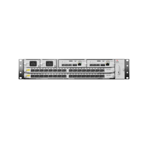 OLT Modular tipo Chasis GPON/XGS-PON Combo,1 Tarjeta de Servicio de 16 Puertos GPON, 2 Ranuras, 1 Fuente de Alimentación AC, 2 UR