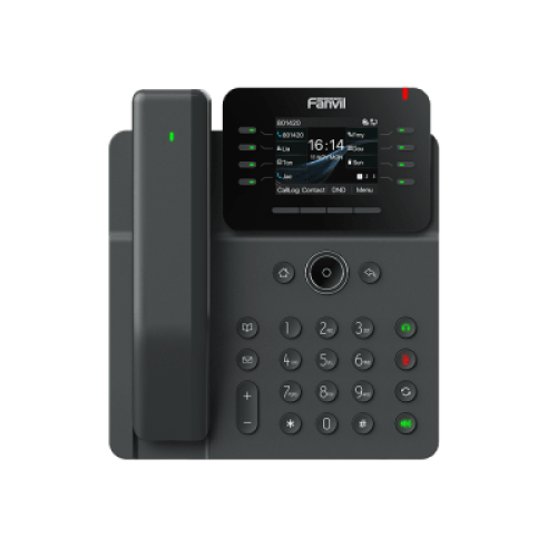 Telefono IP Handset Inalámbrico, 12 Líneas SIP, Conferencia 6 Vias, Puertos Gigabit, PoE, Pantalla 2.8