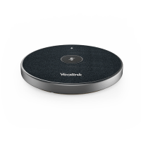 Micrófono inalámbrico 360° VCM36W-PACKAGE de Yealink para videoconferencias, con amplio alcance y cancelación de ruido.