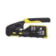 Ponchadora/Pelacables/Cortacables con Matraca para Conectores Pass-Thru RJ45 y Conectores Estándar RJ11/RJ12.