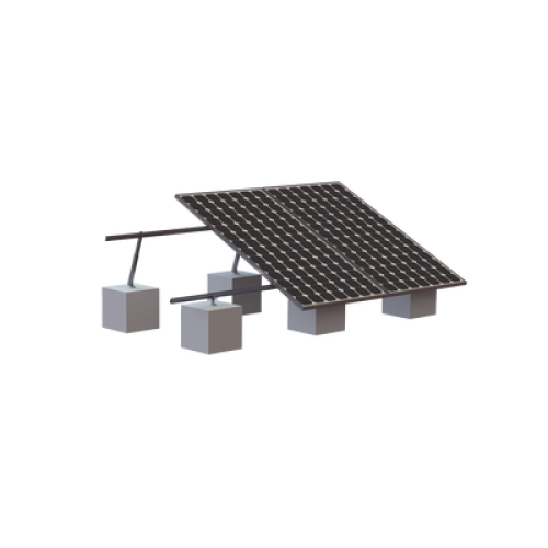Montaje para 3 Panel Solar, Riel 