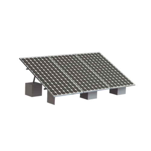 Montaje para 3 Panel Solar, Riel 