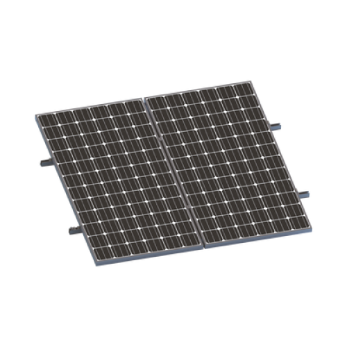 Kit De Minirieles Para Panel Solar Arreglo 1X2 Para Instalación Plano En Lámina
