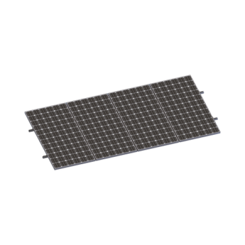 Kit De Minirieles Para Panel Solar Arreglo 1X4 Para Instalación Plano En Lámina