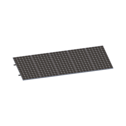Kit De Minirieles Para Panel Solar Arreglo 1X5 Para Instalación Plano En Lámina