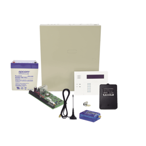(1 Año datos ILIMITADO INCLUIDO)  Kit Vista48LA con comunicador MINI012G, Teclado, Gabinete y Transformador