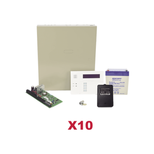 Kit de 10 Paneles de Alarma VISTA48 con Batería y Transformador