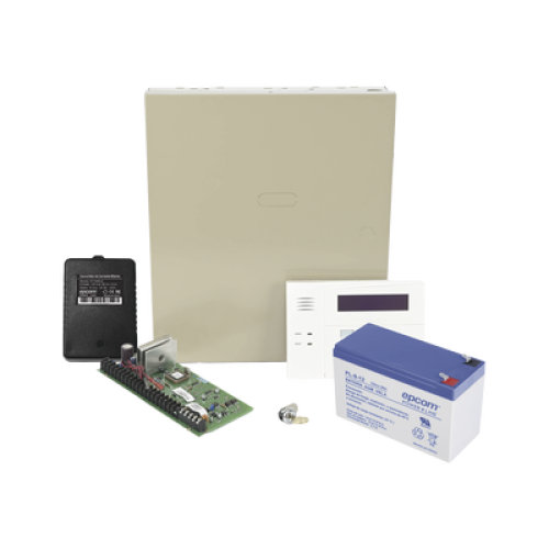 Kit de Panel de Alarma VISTA48LA con  Batería de 9Ah, Transformador y Gabinete