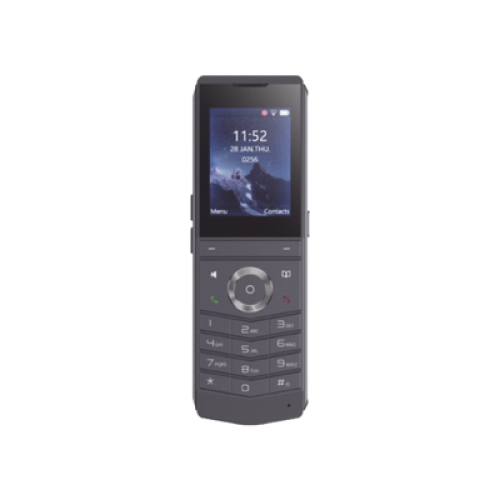 W611W es un teléfono IP Wi-Fi portátil, Resistente, Moderno diseñado para aplicaciones de comunicación móvil. 
