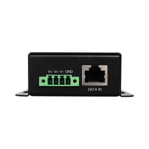 Inyector PoE Industrial / Ideal para Aplicaciones Solares / Entrada 9-32 Vcc / Salida PoE pasivo 24V / Conexión plug and play / Ideales para Enlaces Inalámbricos (Ubiquiti, Cambium, Mimosa, MikroTik)