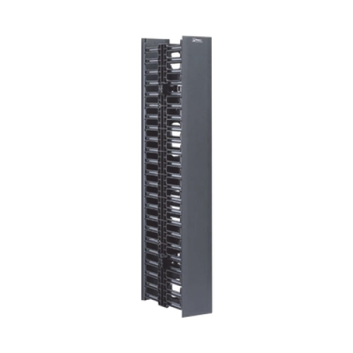 Organizador Vertical NetRunner, Doble (Frontal y Posterior), de 22.5 UR, 4.9in de Ancho, Color Negro