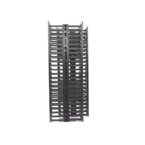 Organizador Vertical NetRunner, Doble (Frontal y Posterior), para Rack Abierto de 45 Unidades, 6.7in de Ancho, Color Negro