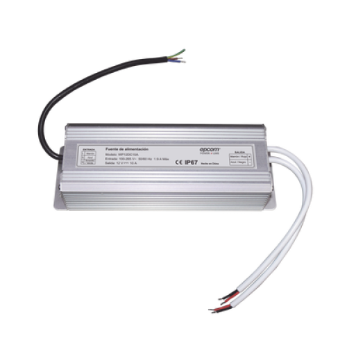 Fuente 12 V / 10 Amperes / Waterproof / Intemperie grado IP67