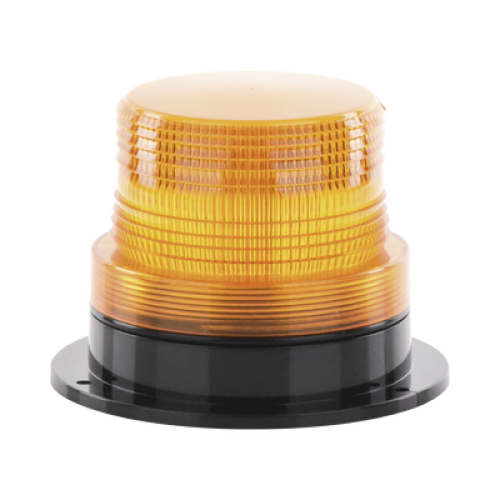 Burbuja Brillante de Larga Vida Útil, con 8 LEDs Color Ambar, Domo Ambar, 110 Vca