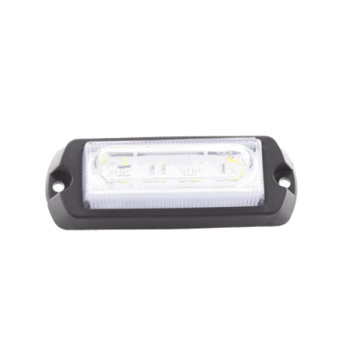 Luz Auxiliar Ultra Brillante de 8 LED, color Ámbar / Claro , con mica transparente.