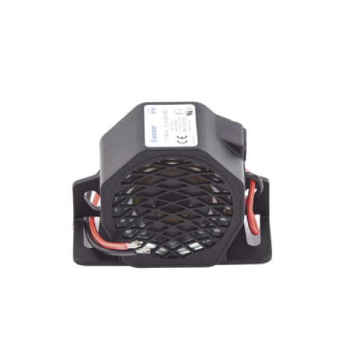 Alarma de reversa vehicular, 12-24 Vcc, 107 dBA