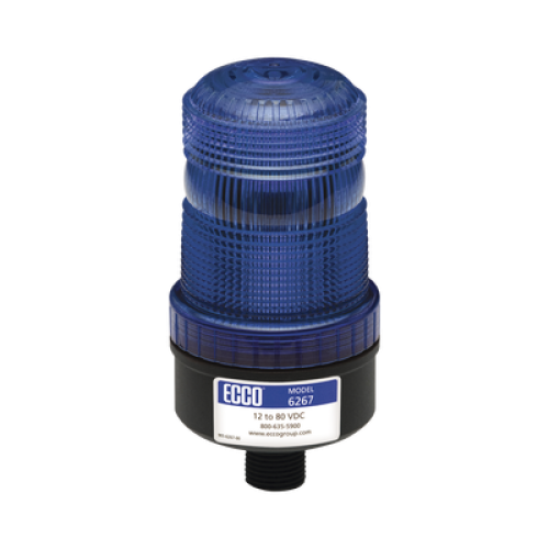 Mini baliza de LED color azul montaje permanente SAE Clase III