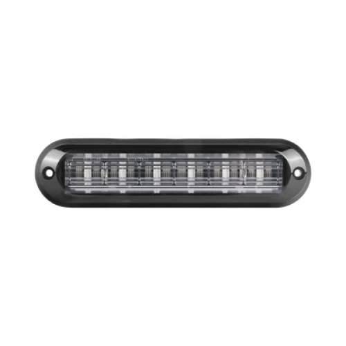 Luz Auxiliar Ultra Brillante IP67 de 6 LEDs, Color Azul, con mica transparente y bisel negro