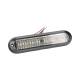 Luz Auxiliar, Ultra Brillante, IP67, 18 LEDs, Tricolor, Color Rojo/Claro/Ambar, con mica transparente y bisel negro