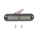 Luz Auxiliar, Ultra Brillante, IP67, 18 LEDs, Tricolor, Color Rojo/Claro/Ambar, con mica transparente y bisel negro