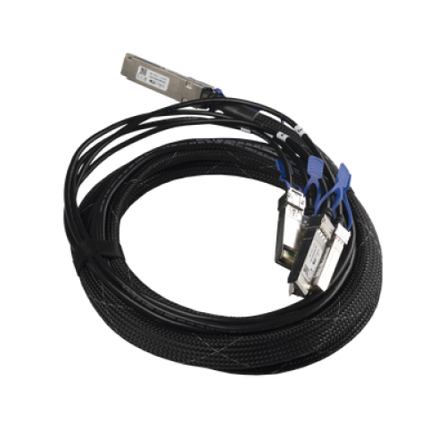 (XQ+BC0003-XS+) Cable de conexion 100G QSFP28 a 4 x 25G SFP28 o 40G QSFP+ a 10G SFP+, 3m