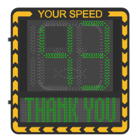 Pantalla LED de Señalización de Velocidad por Radar / Detección de Velocidad en Tiempo Real / Rango de Detección de 100 m / Hasta 32 Objetivos Detectados / Pantalla LED de Alta Visibilidad / Instalación en Carril o Later