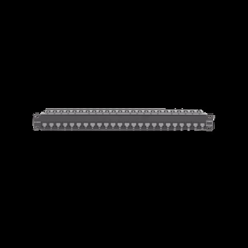Patch Panel Z-Max de 24 Puertos, Blindado, Precargado con Jacks Categoría 6A, Plano, 1UR